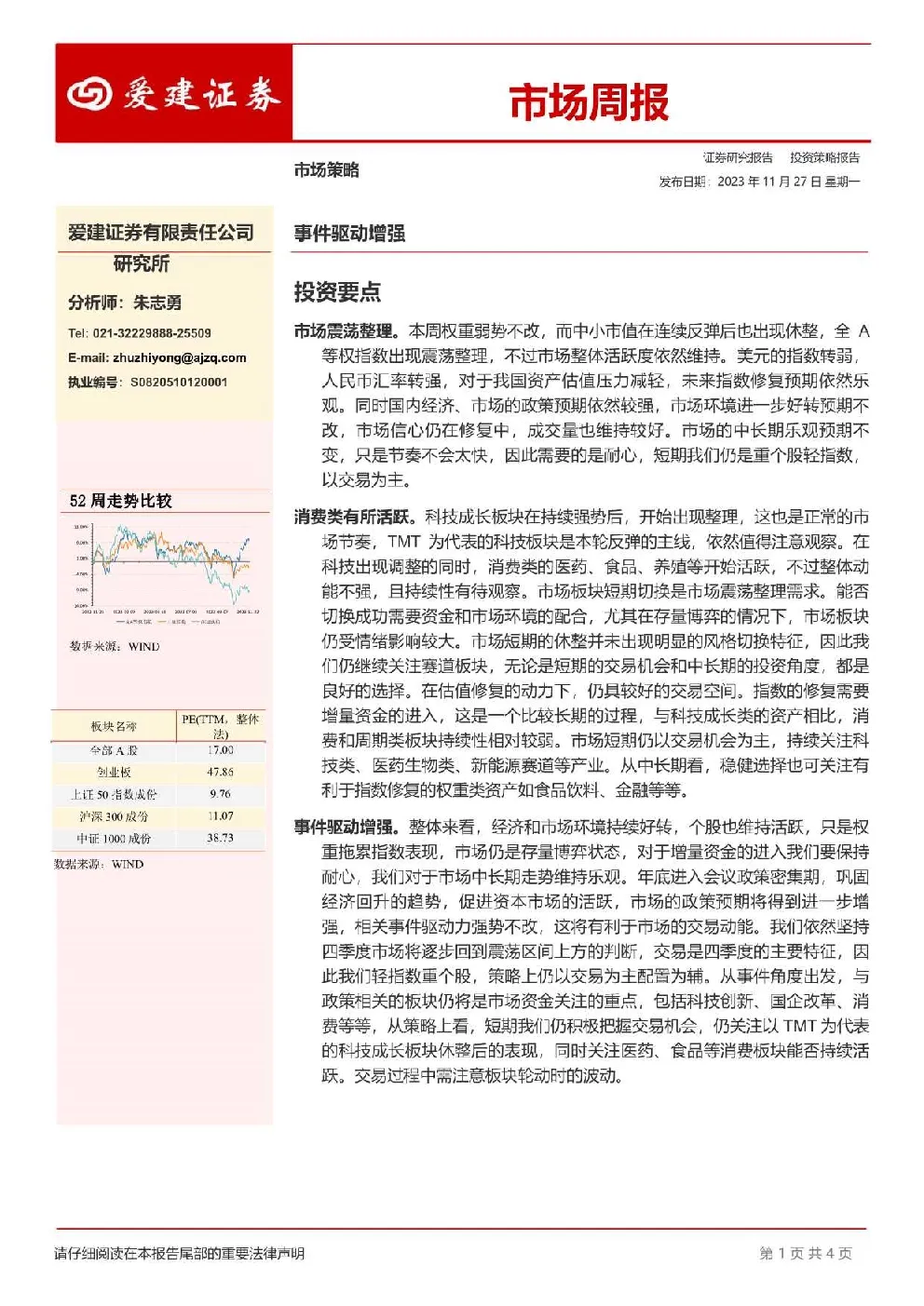 爱建证券市场周报