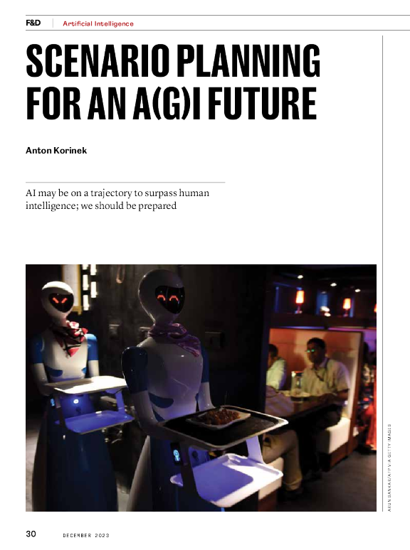 AGI 未来的情景规划 - Anton Korinek