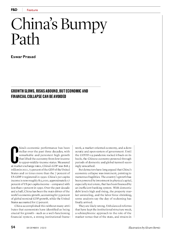 中国跌跌撞撞 ， 但不太可能倒下