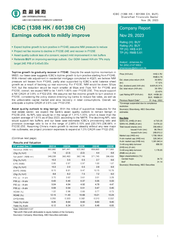 盈利前景将略有改善