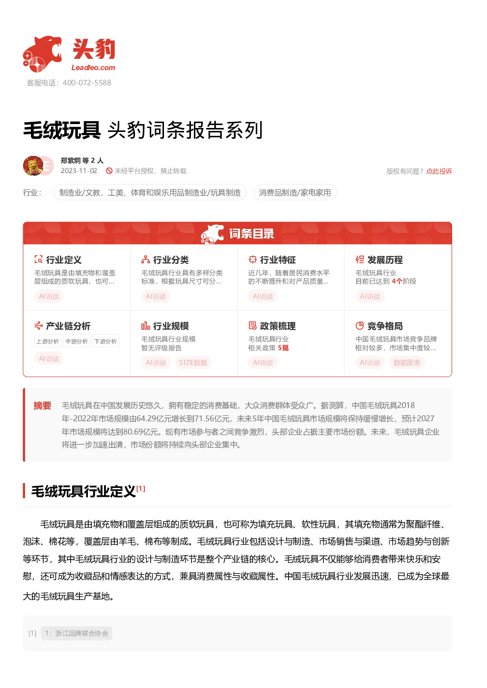 报告封面
