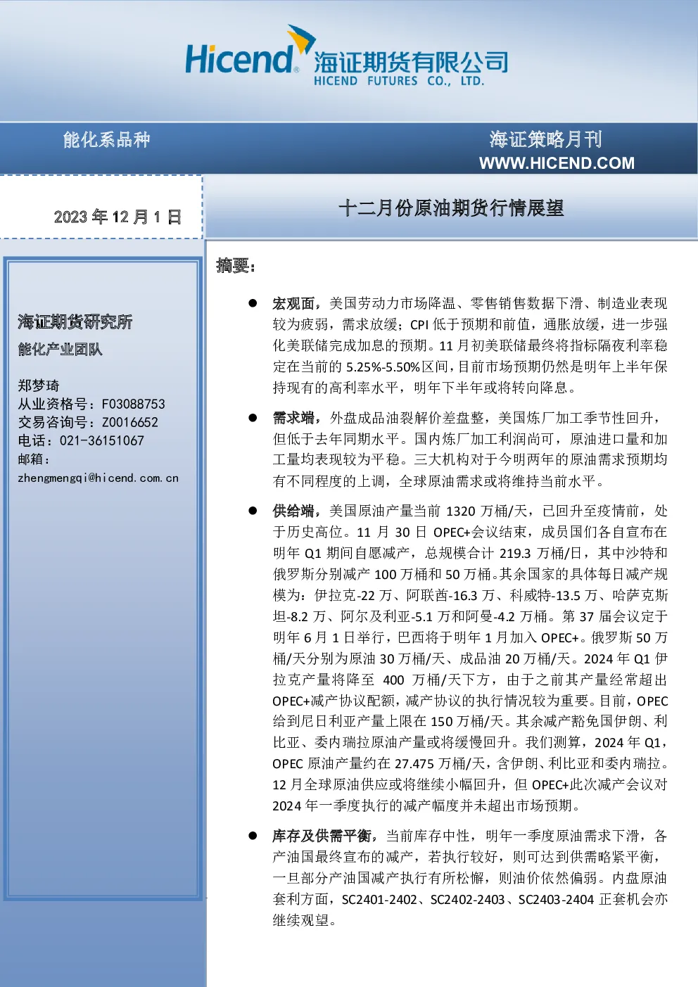 报告封面