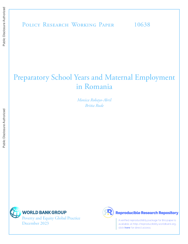 罗马尼亚的预备学年和孕产妇就业