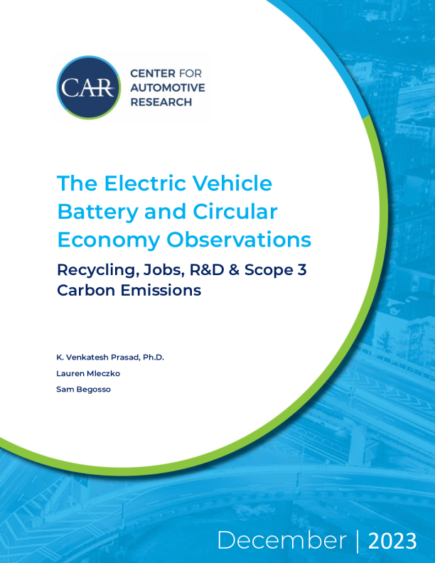电动汽车电池与循环经济观察