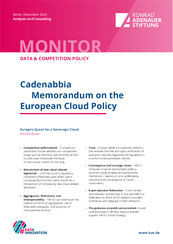 Cadenabbia 欧洲云政策备忘录