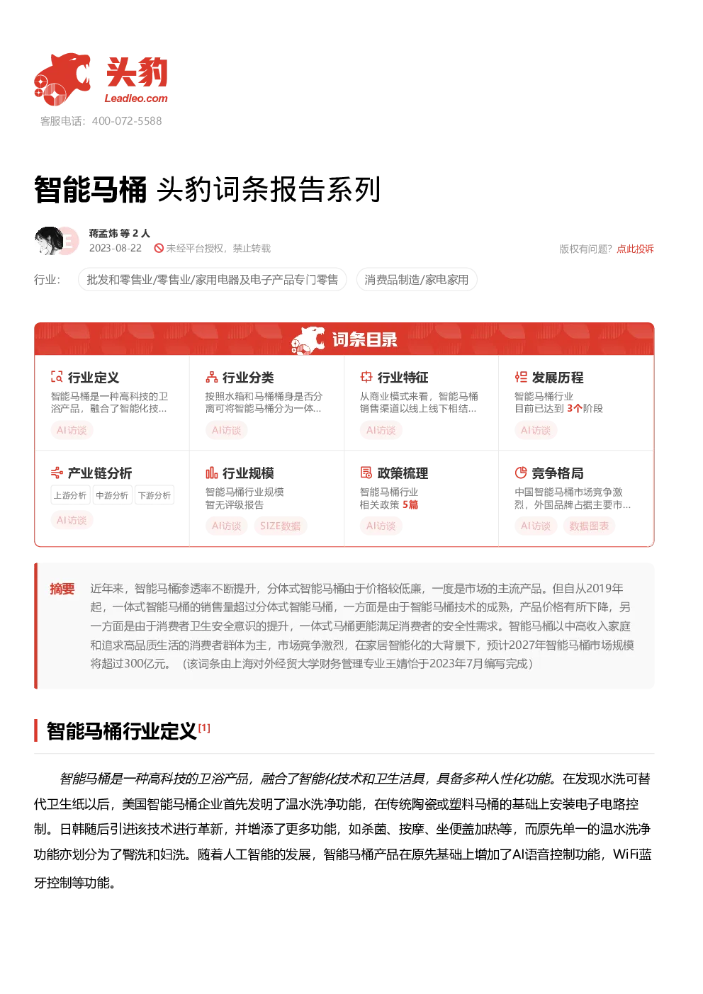 报告封面
