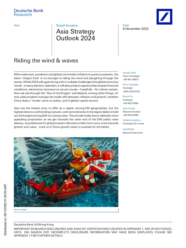 2024 年亚洲战略展望 ： 乘风破浪