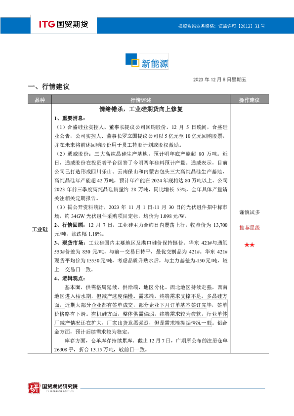 新能源·投研日报
