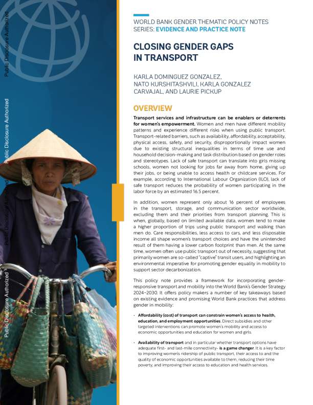 缩小交通运输中的性别差距