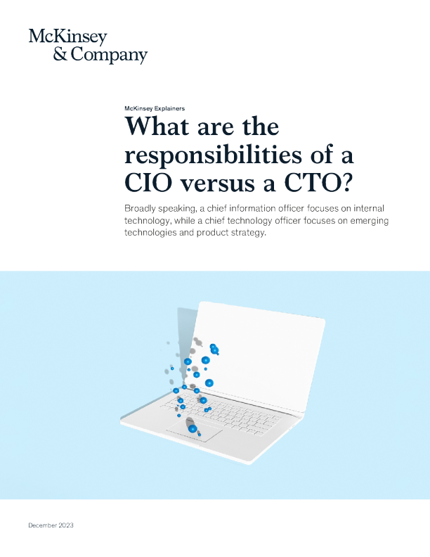 CIO 与 CTO 的职责是什么 ？
