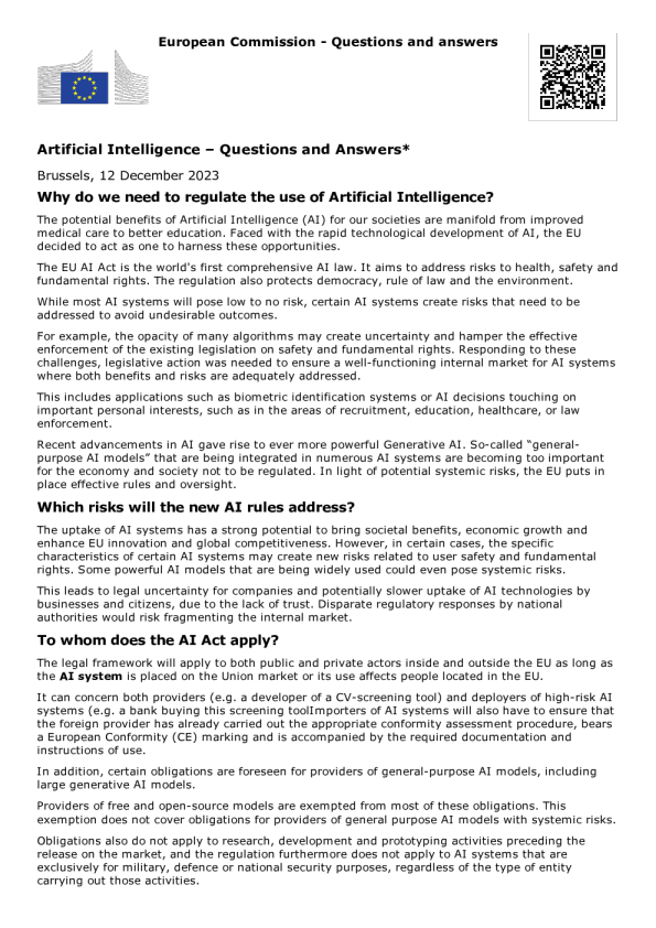 人工智能 - 问题与答案