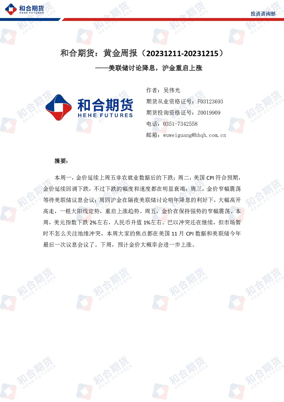 报告封面