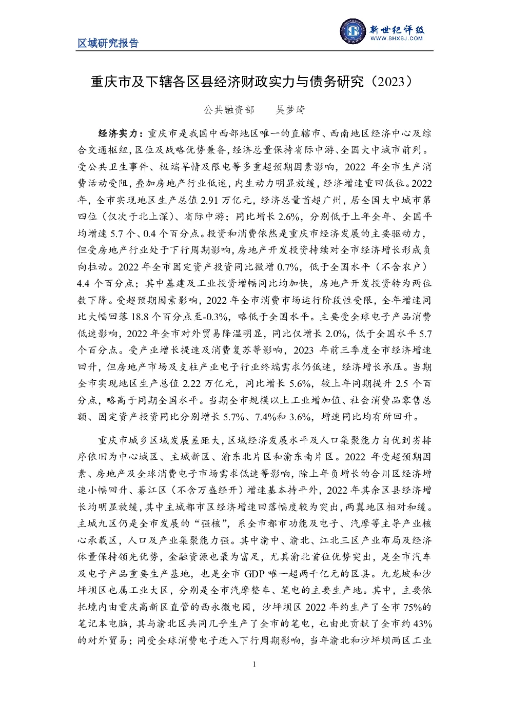 报告封面