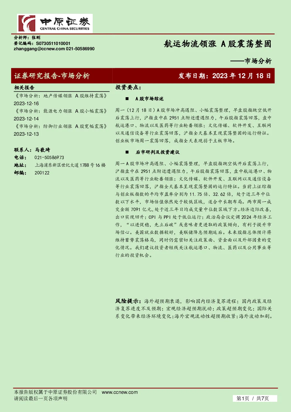 报告封面