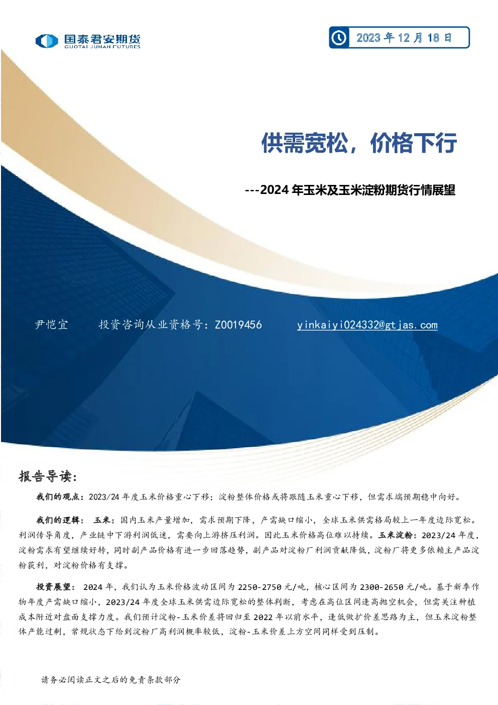 报告封面