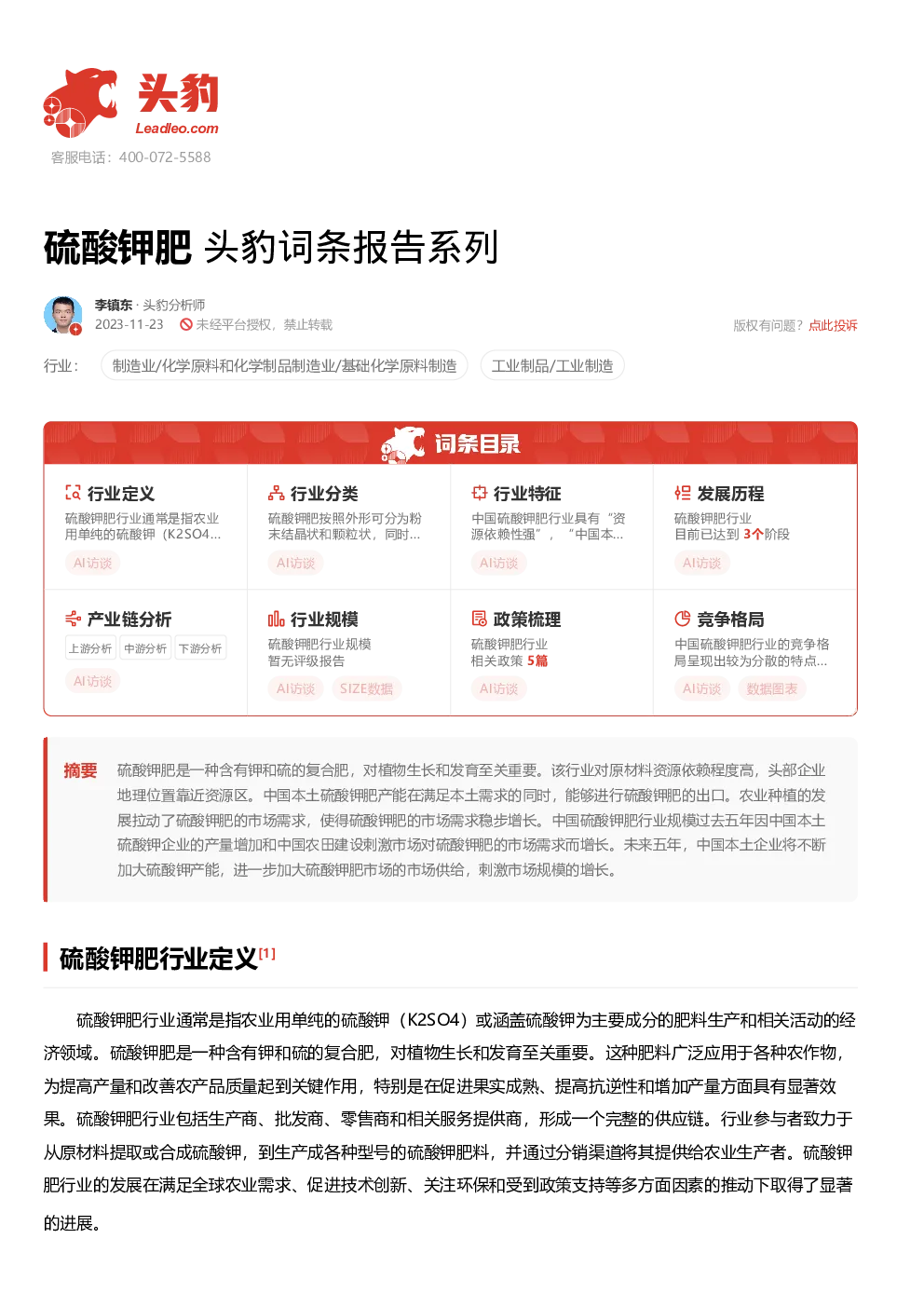 报告封面