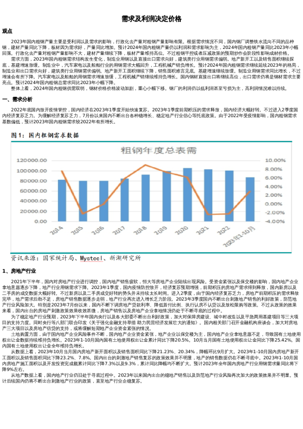 年报 | 2024年新湖黑色(钢材)年报