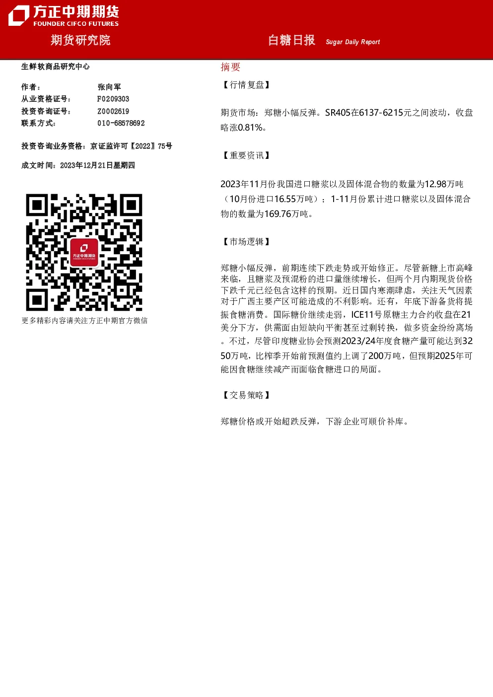 白糖日报