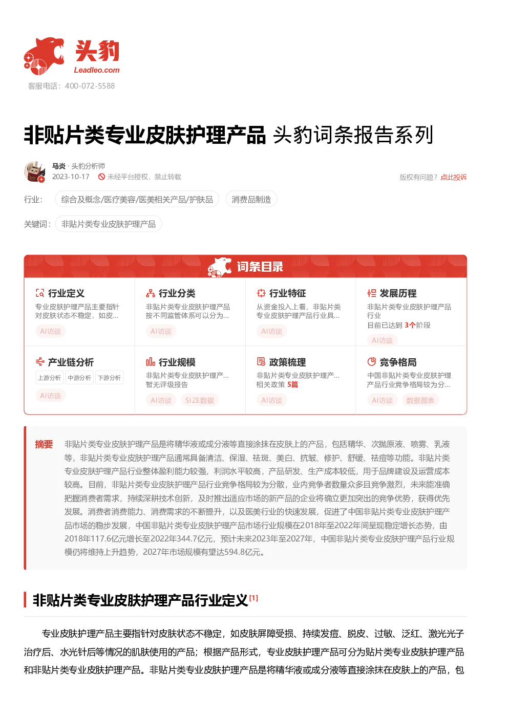 报告封面