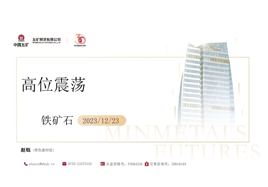 铁矿石月报：高位震荡