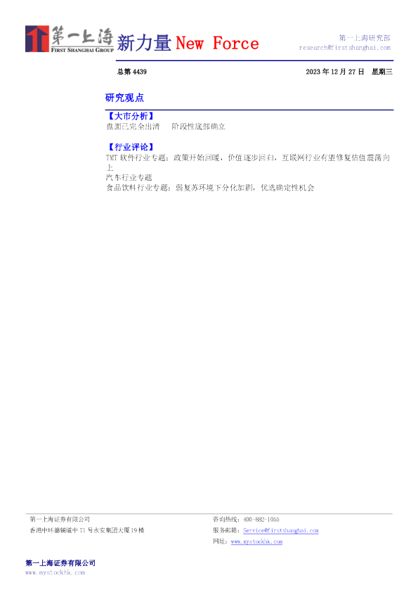 新力量New Force总第4439期
