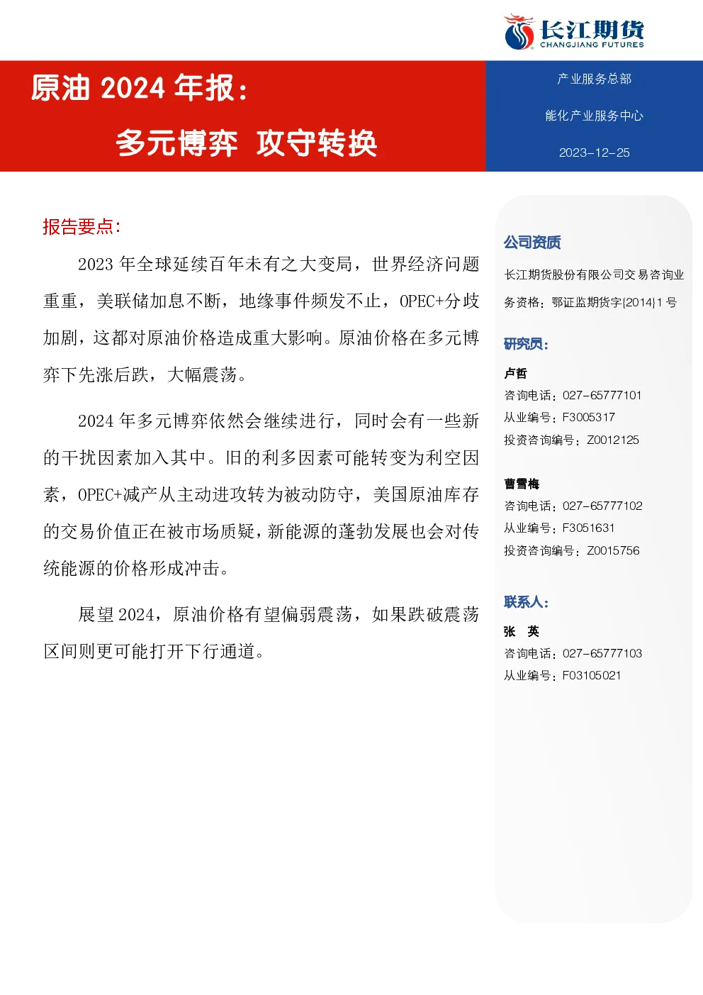 报告封面