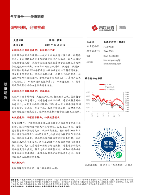 股指期货年度报告：调整预期，迎接挑战