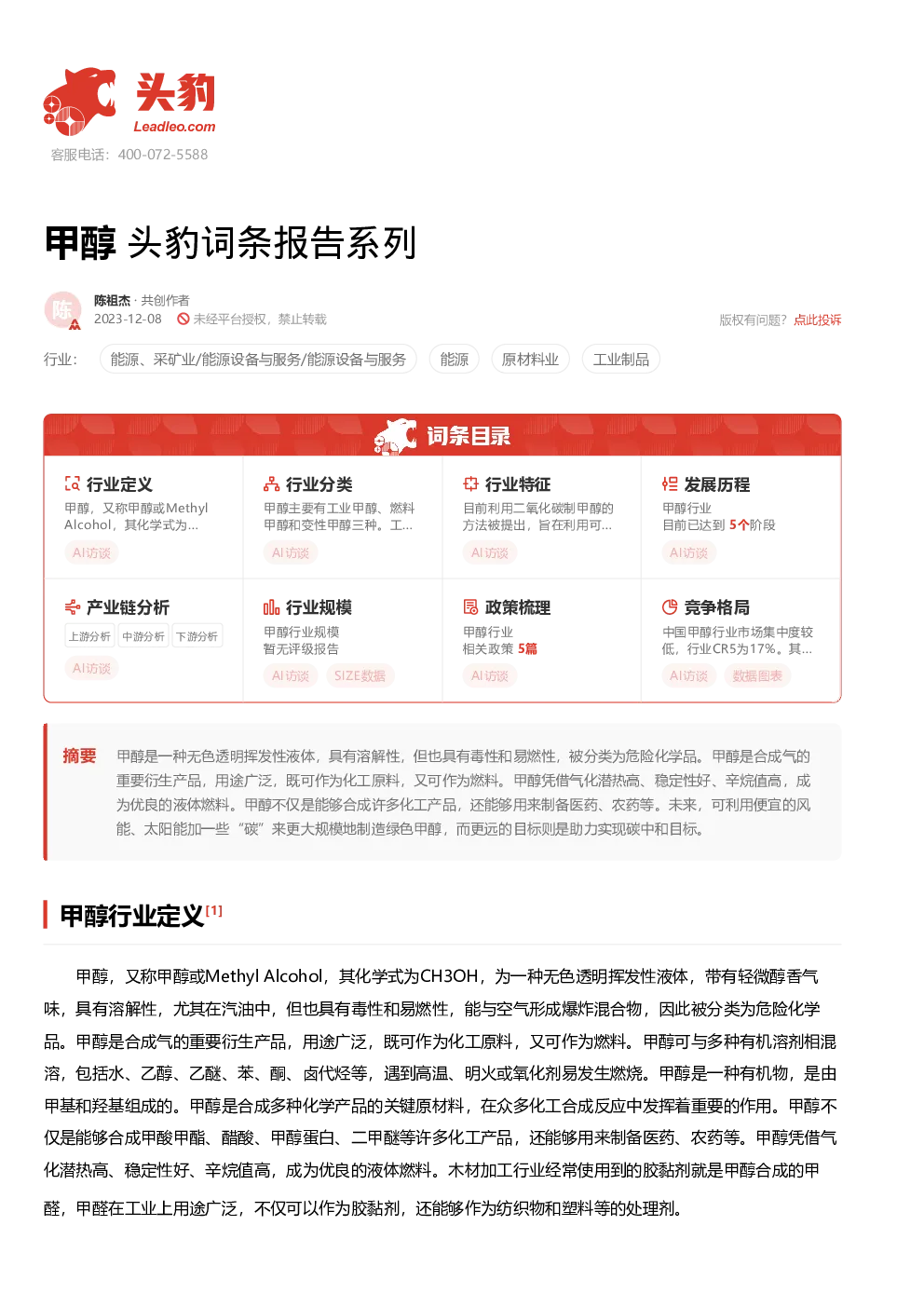 报告封面