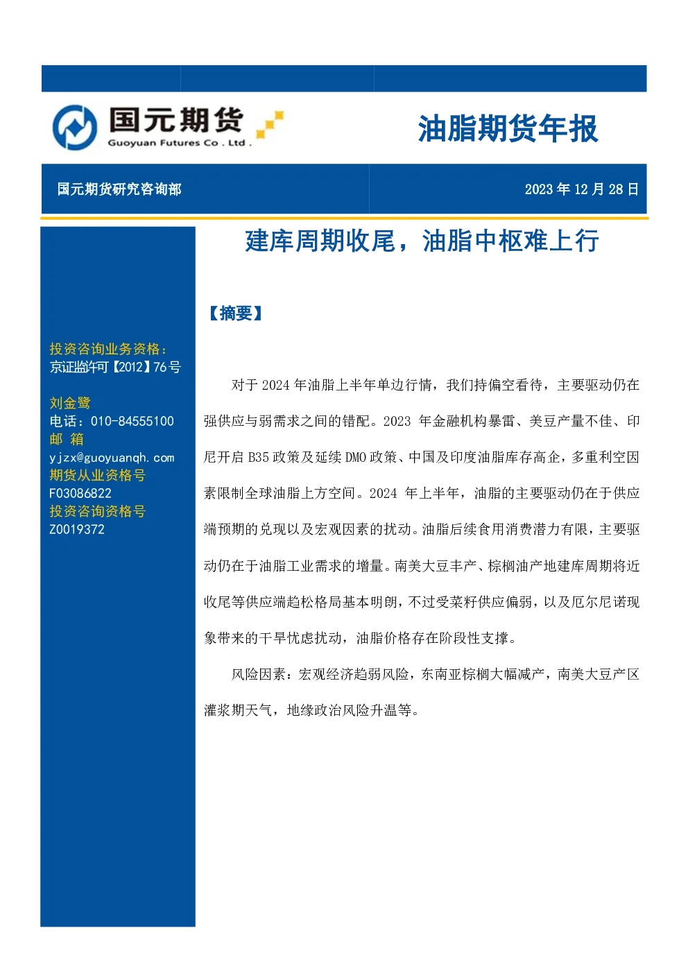 报告封面