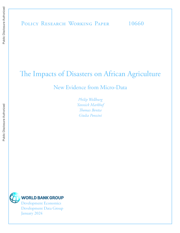 灾害对非洲农业的影响：来自微观数据的新证据