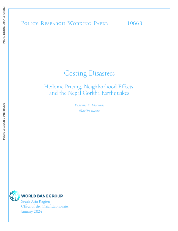 灾害成本：赫多尼克定价、邻里效应和尼泊尔廓尔喀地震