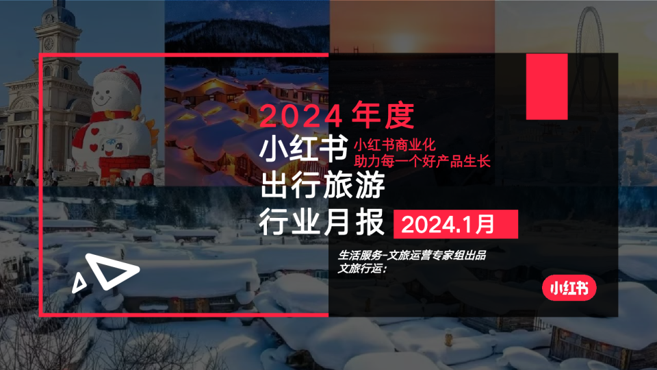 小红书2024年1月出行旅游行业月报