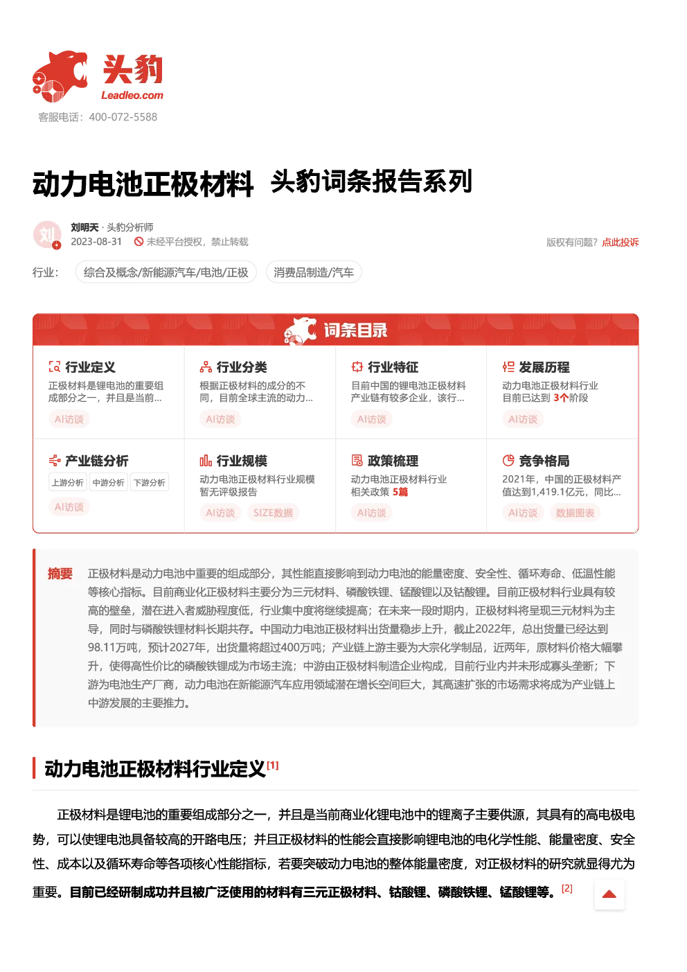 报告封面