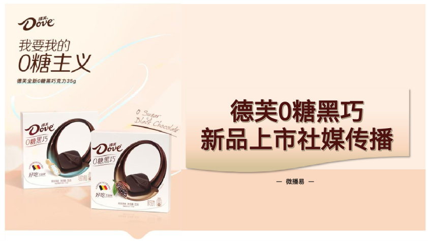 德芙0糖黑巧新品上市社媒传播