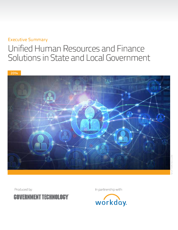 政府技术报告 ： 州和地方政府的统一人力资源和金融解决方案