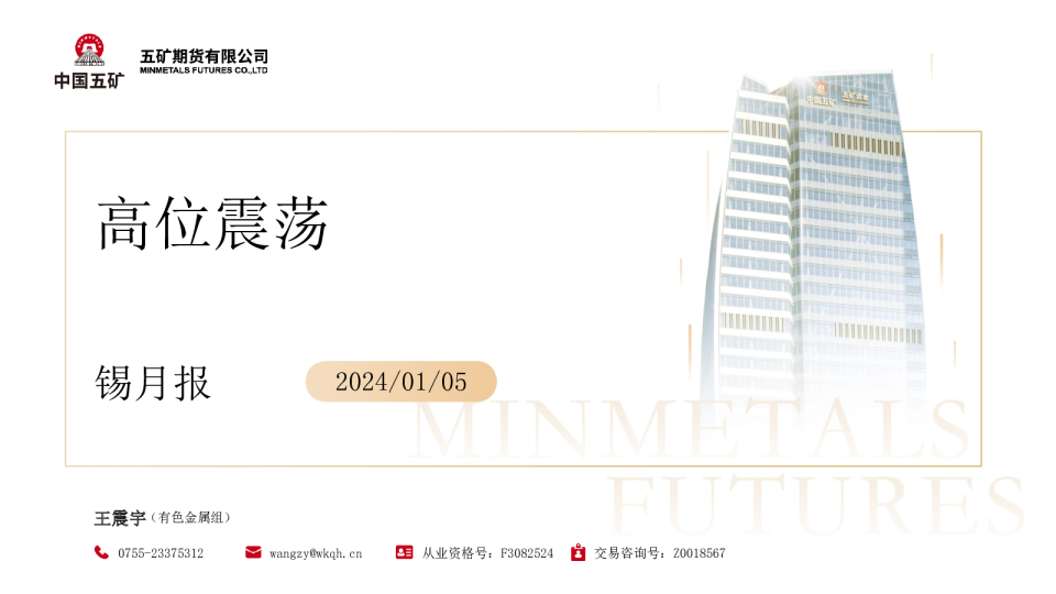 锡月报：高位震荡