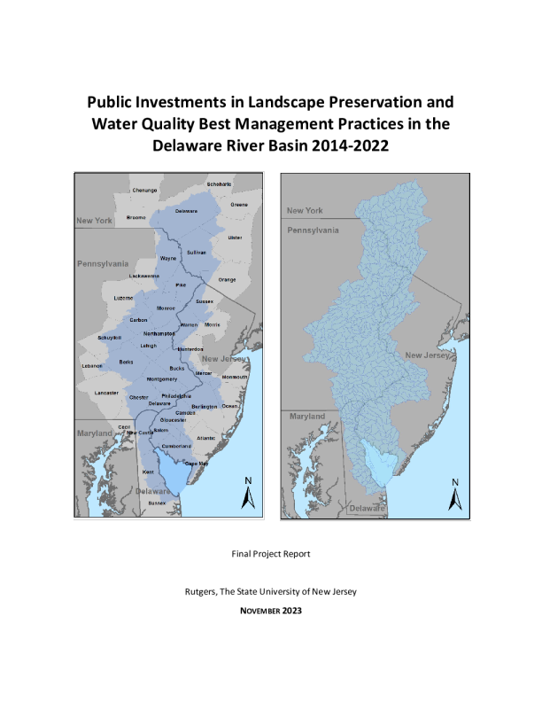 Public Investments in the Delaware River Basin