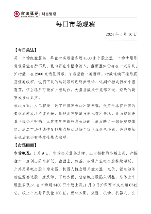 每日市场观察