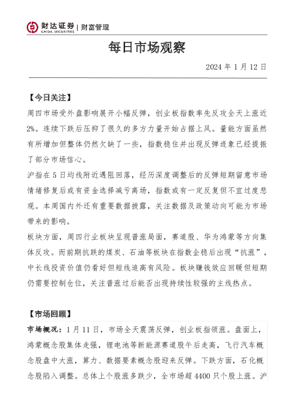 每日市场观察