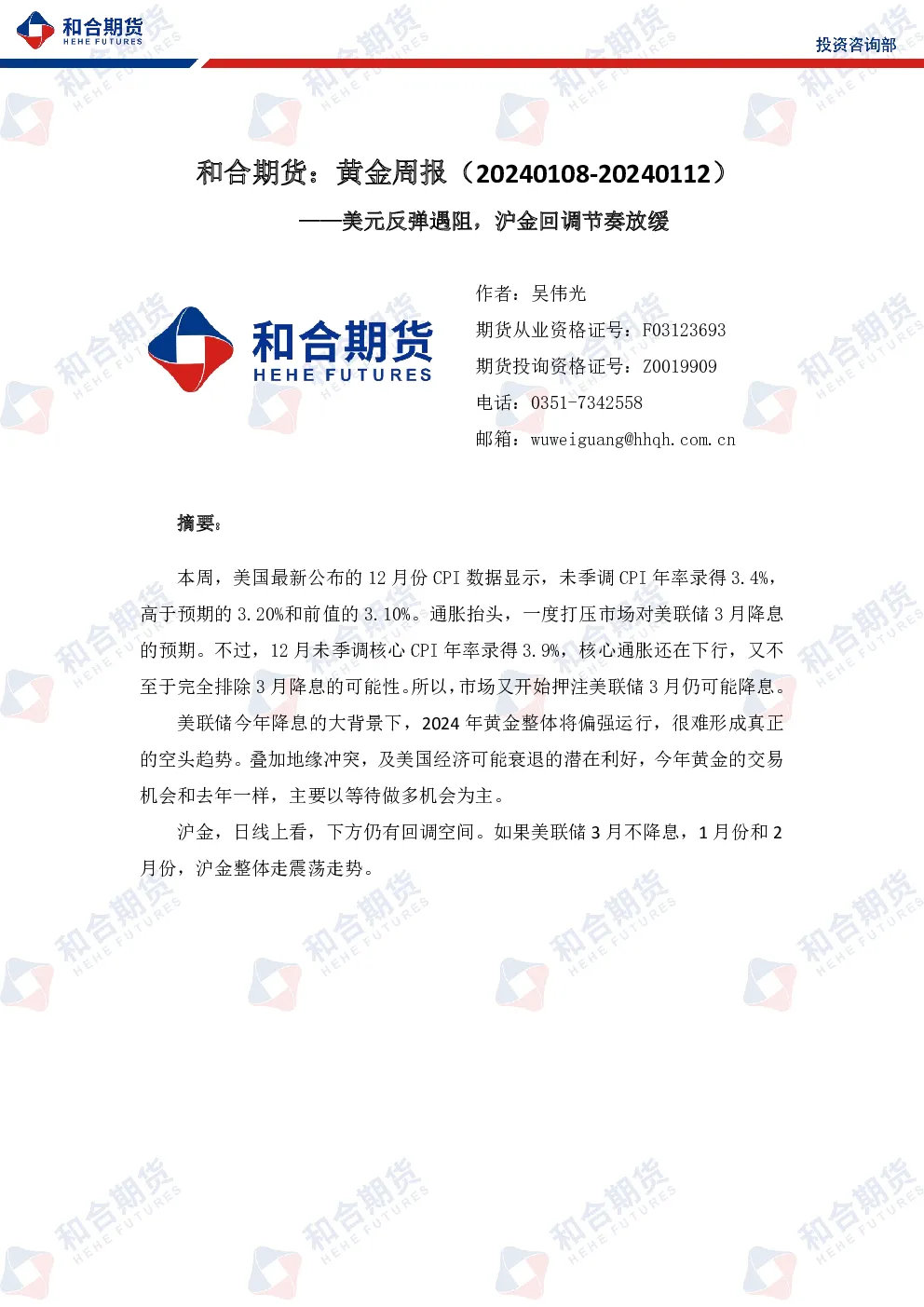 报告封面