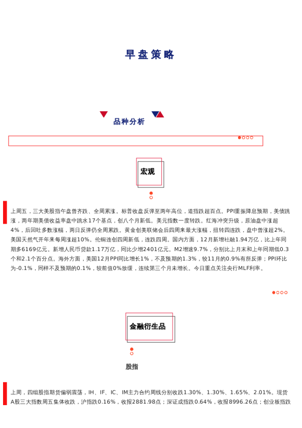 上海中期期货——早盘策略20240115