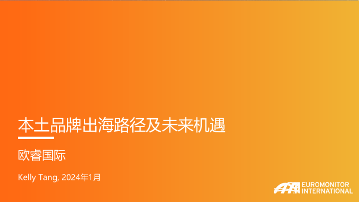 本土品牌出海路径及未来机遇