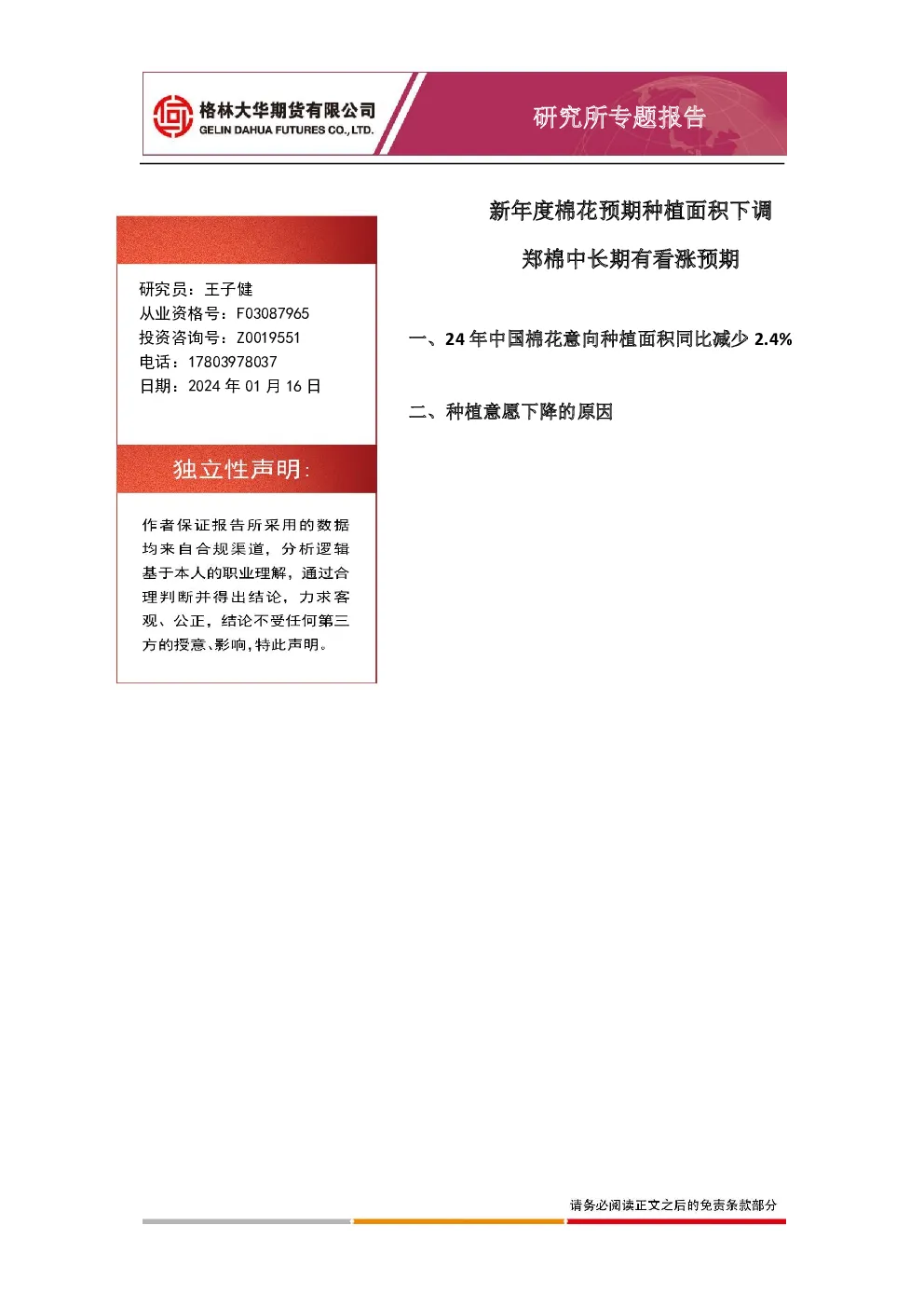 报告封面
