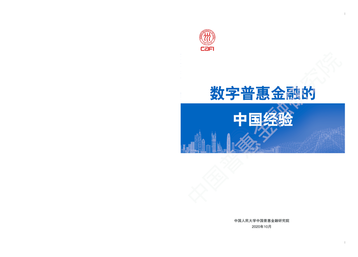 数字普惠金融的中国经验