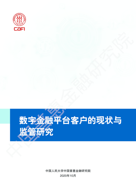 数字金融平台客户的现状与监管研究