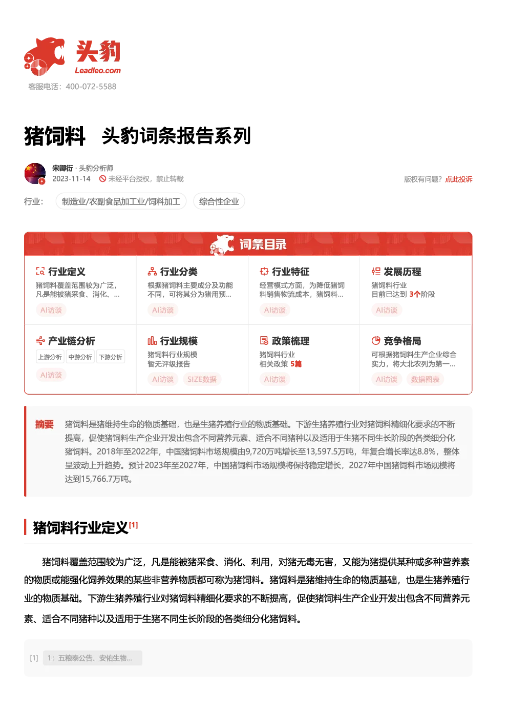 报告封面