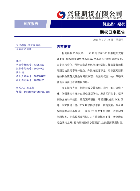 期权日度报告