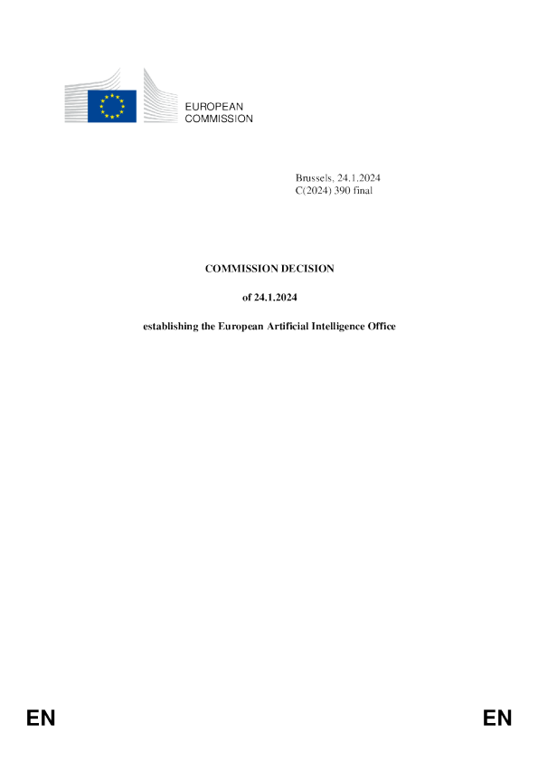 委员会决定建立欧洲 AI 办公室