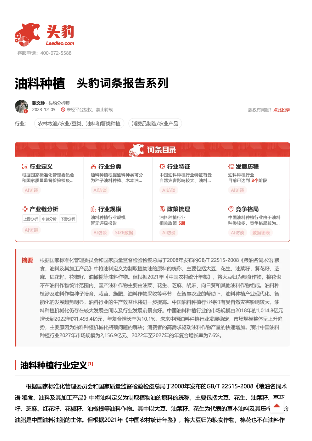 报告封面