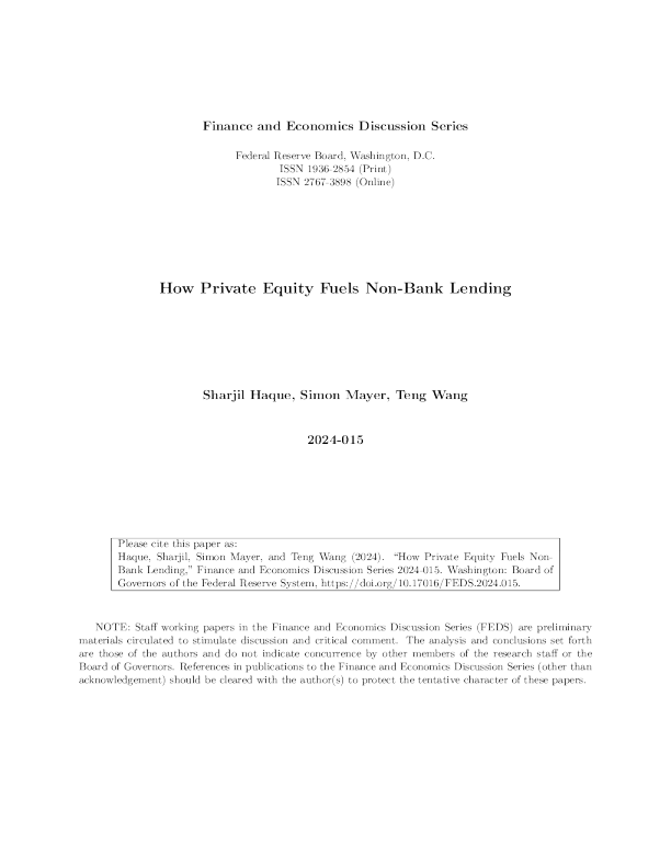 私募股权如何推动非银行贷款